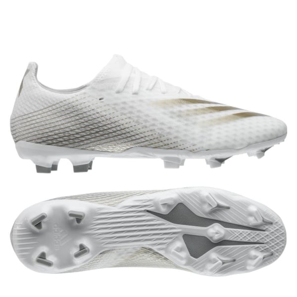 adidas X Ghosted .3 FG/AG Inflight - Footwear White/Metallic Gold/Silver Metallic